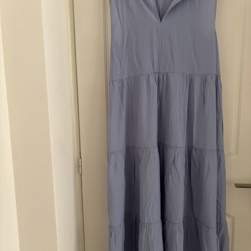 Mango long dress like new, blue relaxed fit with dark waist