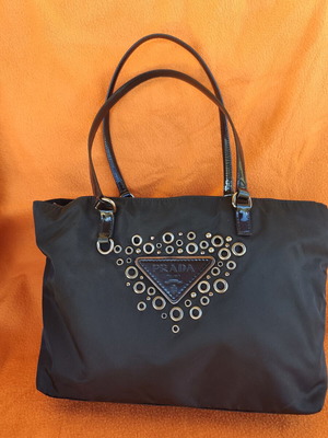 Prada shoulder bag in black nylon