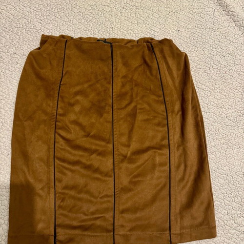 Mini velvet skirt like new, brown, size S