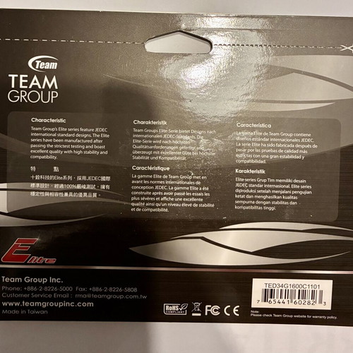 TeamGroup 4GB DDR3 1600MHz memory new for desktop