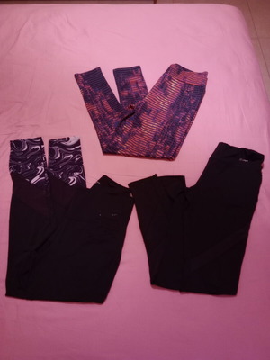 Leggings pack of 3 used, Energetics and colorful Nike
