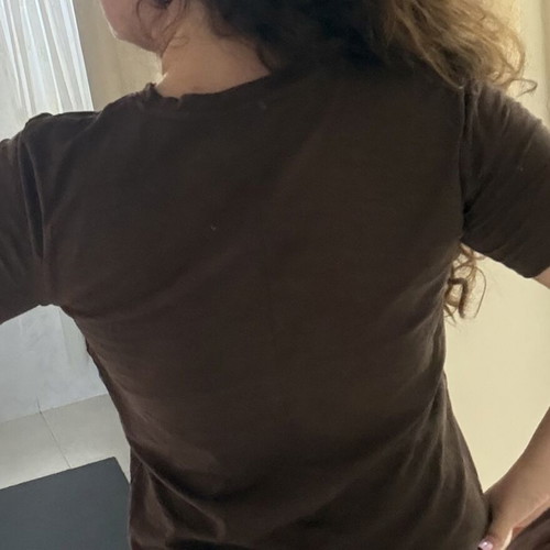 Zara choco brown cotton t-shirt size M like new