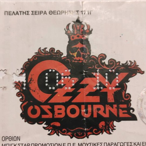 Ozzy Osbourne concert ticket like new, Terravibe Park 2010