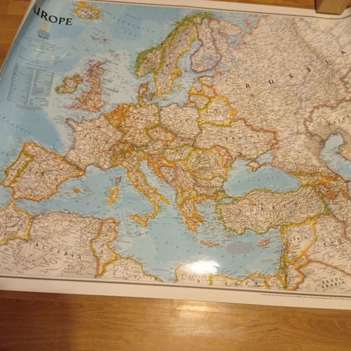 National Geographic The Word Maps Europe maps used, laminated