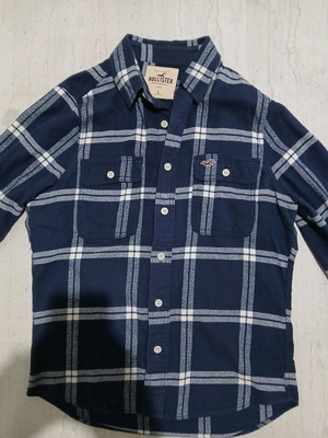 Hollister shirt used large blue wool winter style