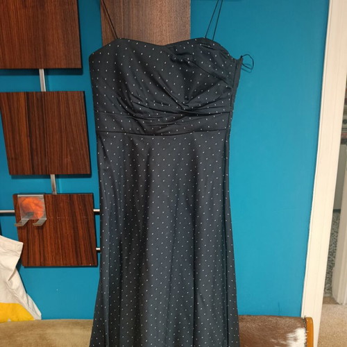 Helmi polka dot cocktail dress like new, blue, strapless option