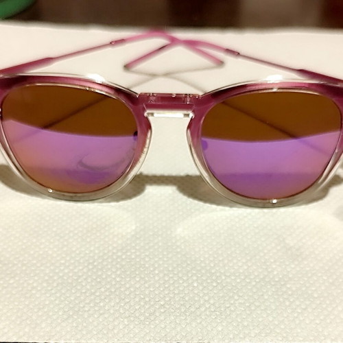 Feruccio Lavianni S909 sunglasses like new, round pink frame with mirror lenses