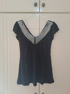 BSB black top with silver sequins, size S, like new