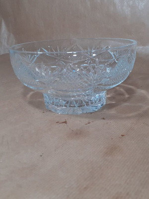 Glass fondue pot used