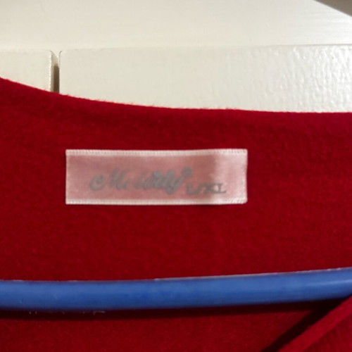 Women's blouse with Amore logo medium size like new, red