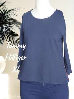 Μπλούζα Tommy Hilfiger navy XL σαν καινούργια με φερμουάρ στο πλάι