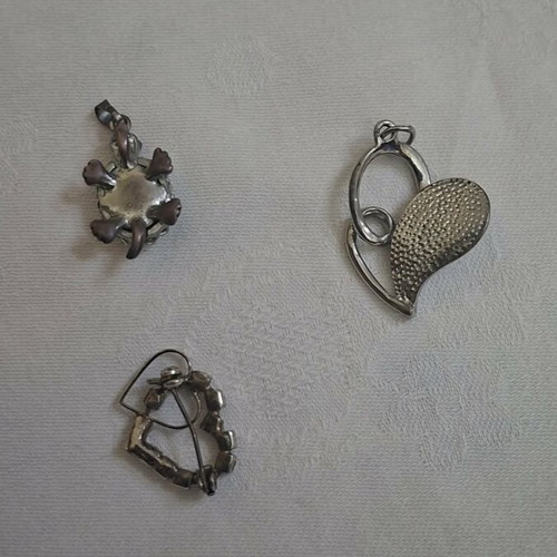 Vintage jewelry set of 4 with geometric ring and 3 rhinestone items