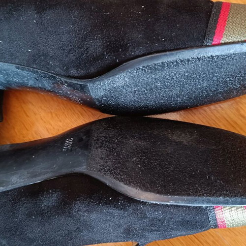 Mouriadi Shoes Black Suede With Stripe Like New Size 38.5