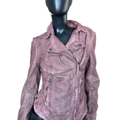 Muubbaa leather jacket new, burgundy, size S