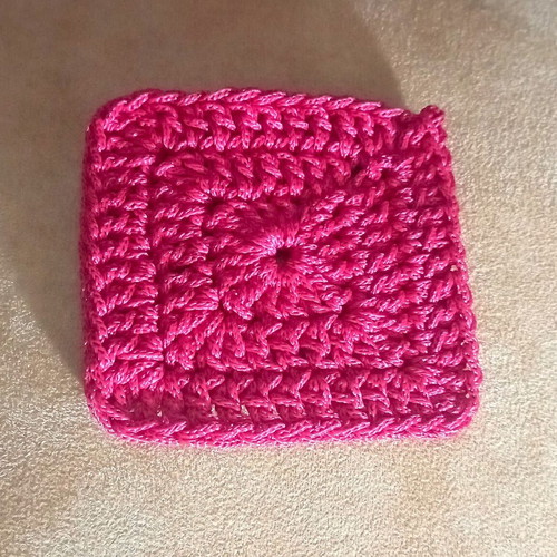 Handmade square coasters in red festive color new