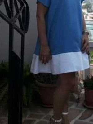 Manolo dress used, blue, oversized, size S