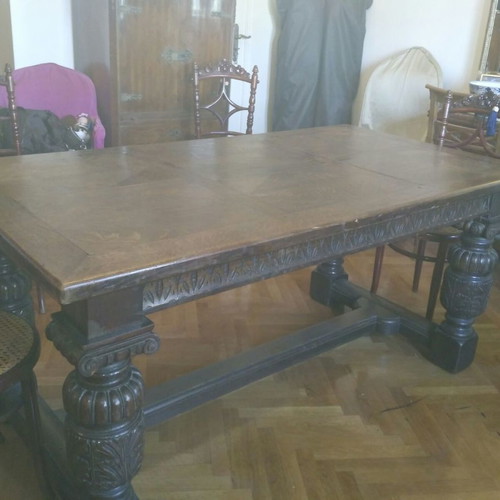 Table from 1826 used, monastic style, solid wood