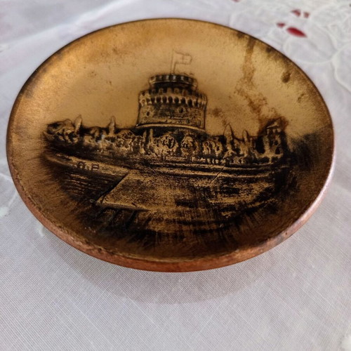 Thessaloniki souvenir plate used, White Tower 10cm