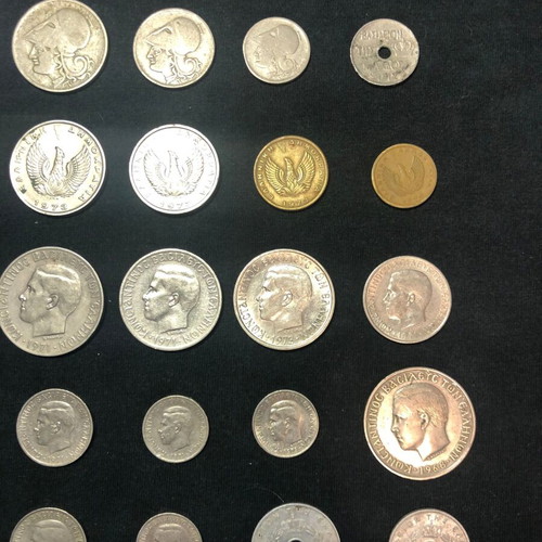 Collection of 37 used coins 1912-1982 with 2 silver coins