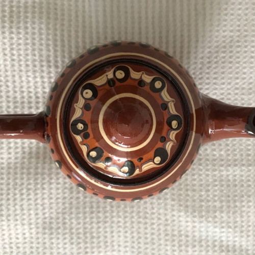 Ceramic teapot like new, handmade, folk art, Balkan style