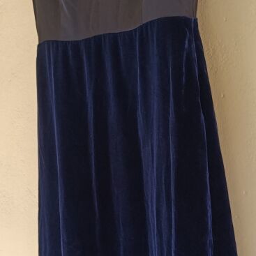 Maxi evening dress CHINÉ two-tone black and blue size 2 medium like new