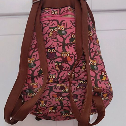 Backpack owl pink used like new