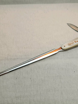 Pfizer promotional letter opener with folding blade like new