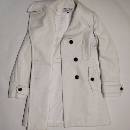 Virgin Prunes by Mikro women's coat used, white, size S