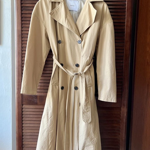 Bershka Beige Trench Coat Size M Like New