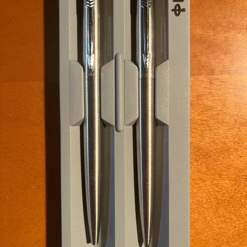 Parker Jotter pen and mechanical pencil set new, stainless steel
