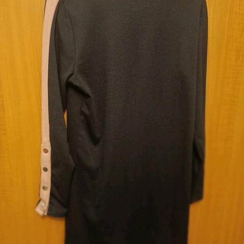 Only dress dark blue with pink stripe and buttons like new, size M
