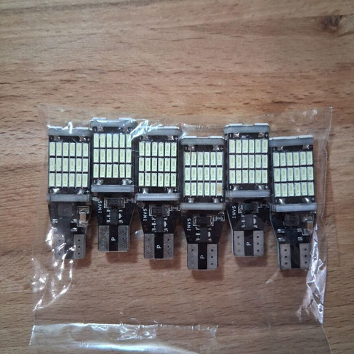 T10 SMD Blue Car Bulbs new, set of 6 pieces