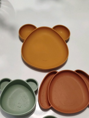 Σετ πιάτα με μπολ σιλικόνης Zara Home σαν καινούργιο, σχέδιο ζωάκια