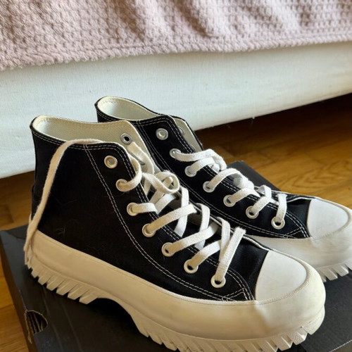 Converse All Star wide fit black and white sneakers size 39