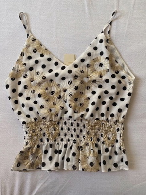 Maje top brand new, size 2, black and gold