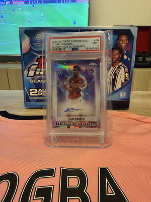 2024-25 Topps Chrome UCC Ethan Nwaneri Wonderkids αυτόγραφο κάρτα PSA 9