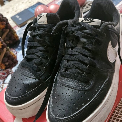 Nike Court Vision Alta sneakers like new, size 39, black-white