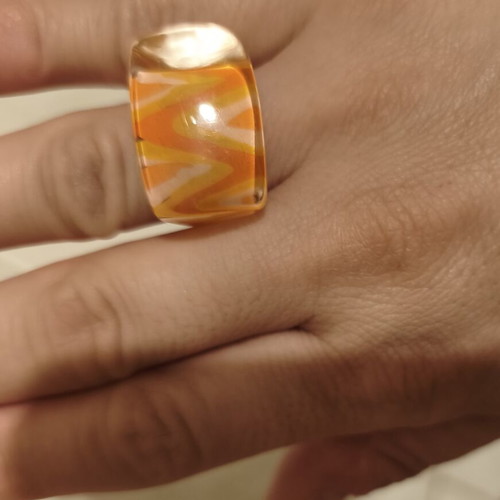 Colorful 90's rings like new, set of 2
