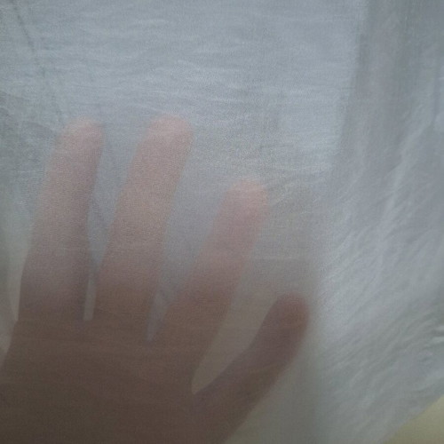 Gray transparent top with 3/4 sleeve like new, one size