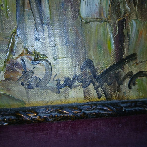 Embossed painting like new, signed by unknown artist