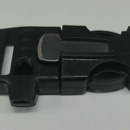 Survival Buckle 20mm multifunctional plastic with whistle and ferro rod