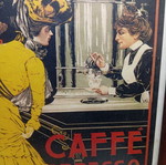 Ρετρό κάδρο με vintage ιταλική αφίσα Caffè Espresso σαν καινούργιο