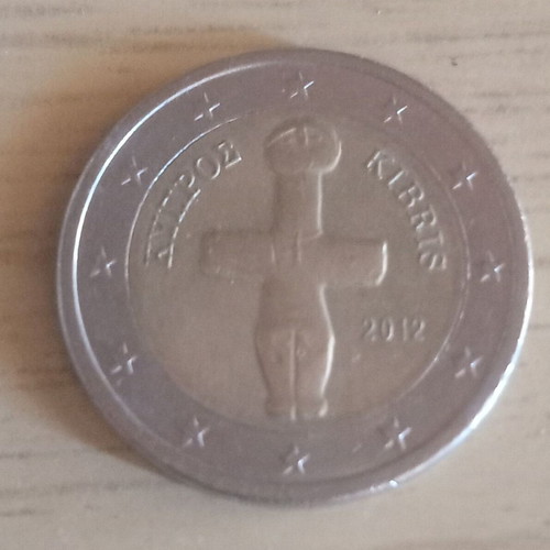 2 euro Cyprus 2012 like new with edge errors