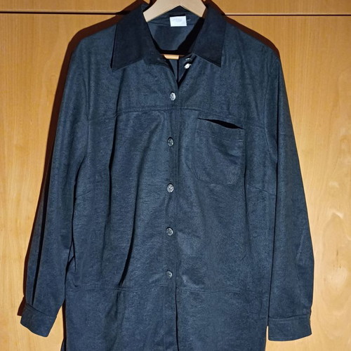 Velvet shirt new, dark gray, size M