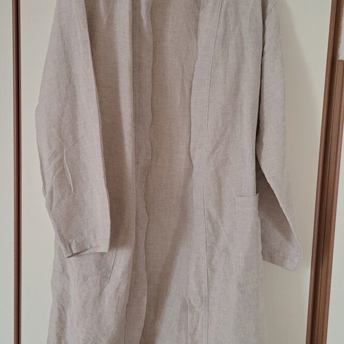 Zara Natural Linen Kimono Robe with Belt size M like new, beige
