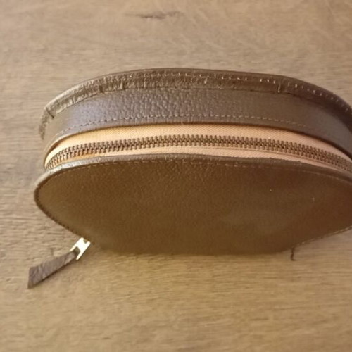 Vintage shaving kit new, retro leather travel case