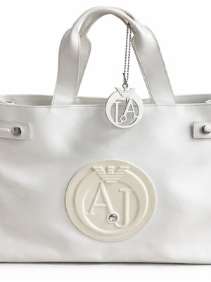 Τσάντα shopper Armani Jeans λευκή μεγάλη σαν καινούργιο