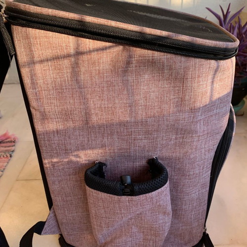 Pet carrier backpack used with straps for small dog or cat up to 8 kg