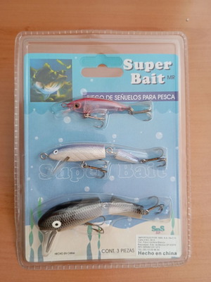 Artificial fishing lures pack of 3 new