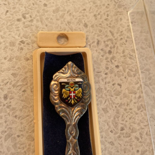 Vintage silver-plated souvenir spoon Wien Vienna Austria